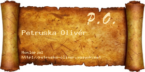 Petruska Olivér névjegykártya